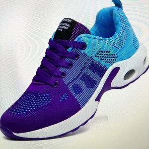 Vibrant Purple and Blue Women's Athletic Shoes